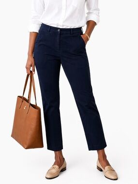 Talbots Women’s Heritage Navy Blue Straight Leg Pants Size 10 Work Career